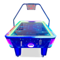 Tournament Air Hockey Table Built for Competitive Play, RGB LED Lighting, Commercial Blower, Overhead Scorer