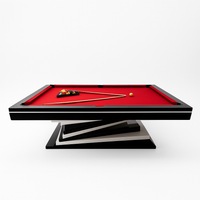 Pool Table Built for Professional Play, 8-Foot Size, 3-Piece Slate, Tournament Worsted Cloth, Modern Design